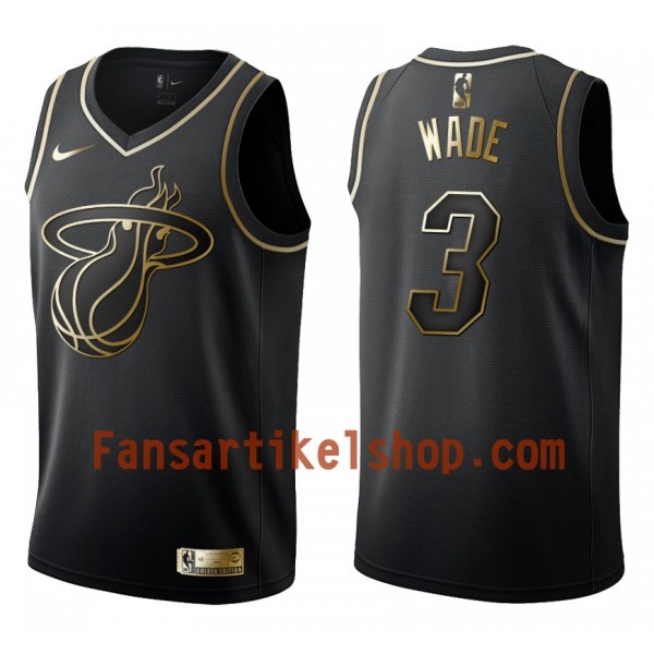 NBA Miami Heat Trikot Dwyane Wade 3 Nike Schwarz Golden Edition Swingman - Herren NBA Miami Heat Trikot Dwyane Wade 3 Nike Schwarz Golden Edition Swingman - Herren